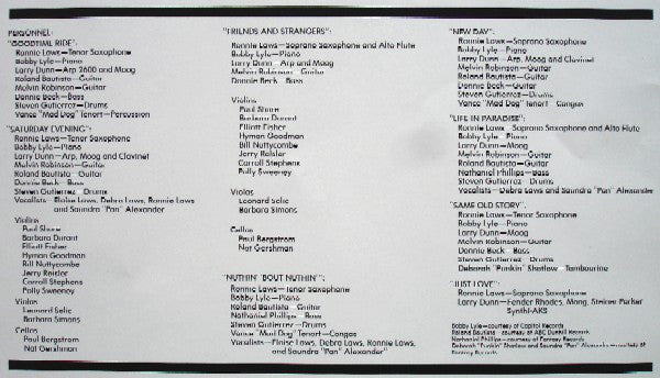 Ronnie Laws : Friends And Strangers (LP, Album)