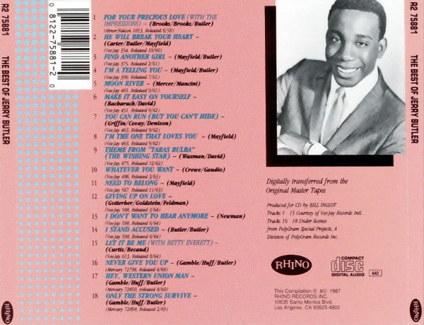 Jerry Butler : The Best Of Jerry Butler (CD, Comp)