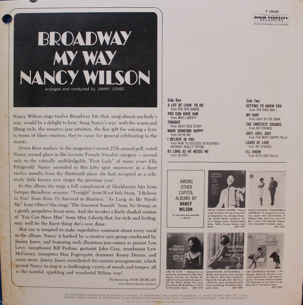 Nancy Wilson : Broadway - My Way (LP, Album, Mono)