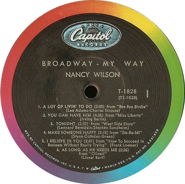 Nancy Wilson : Broadway - My Way (LP, Album, Mono)