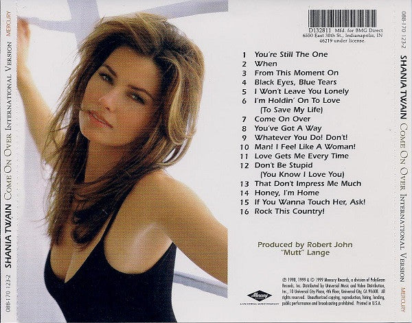 Shania Twain : Come On Over (International Version) (CD, Album, Club)