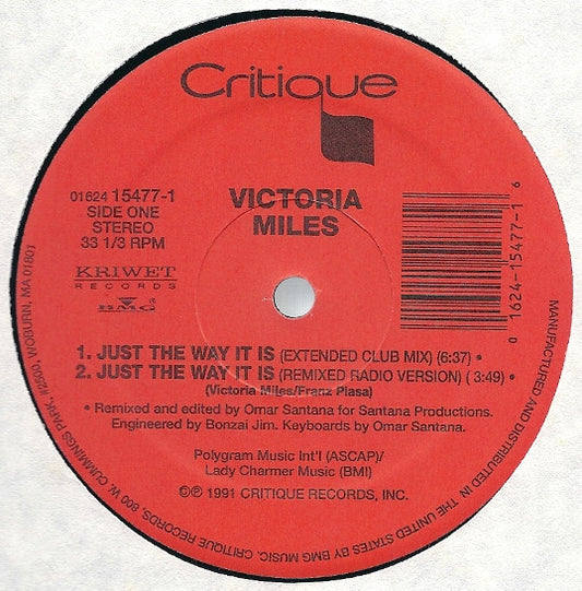 Victoria Miles : Just The Way It Is (12")