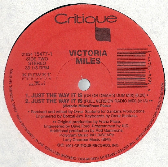 Victoria Miles : Just The Way It Is (12")