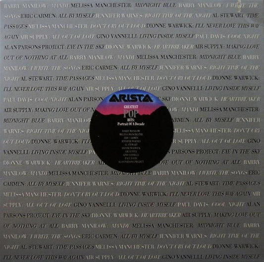 Various : Greatest Pop Hits: Portrait Of A Decade (LP, Comp)