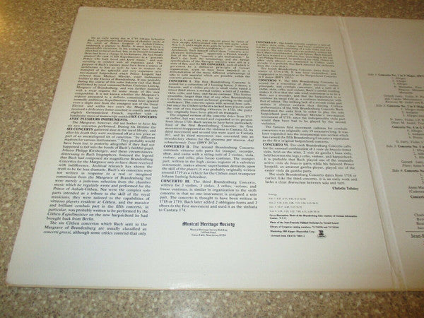 Johann Sebastian Bach, Orchestre De Chambre Jean-François Paillard, Jean-François Paillard : The Brandenburg Concerti (2xLP, Gat)