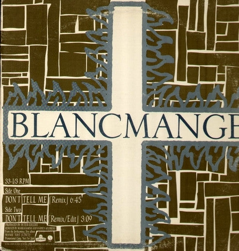 Blancmange : Don't Tell Me (12", Promo)