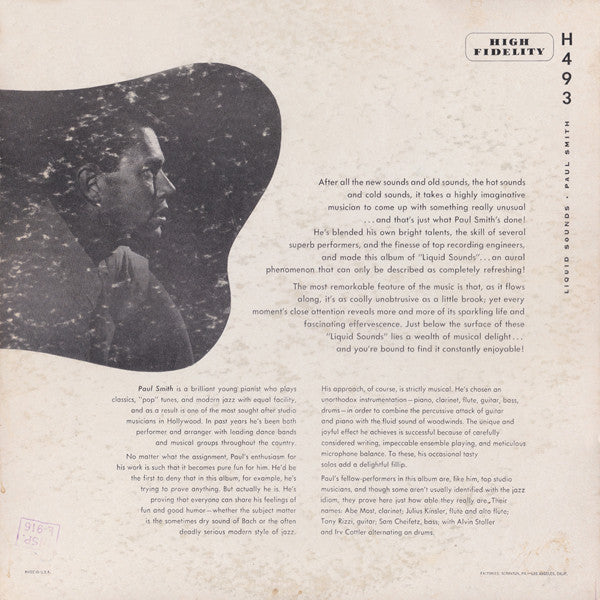 Paul Smith (5) : Liquid Sounds (10", Album)