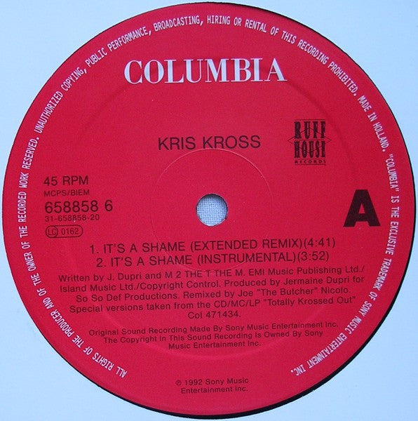 Kris Kross : It's A Shame (12", Single)