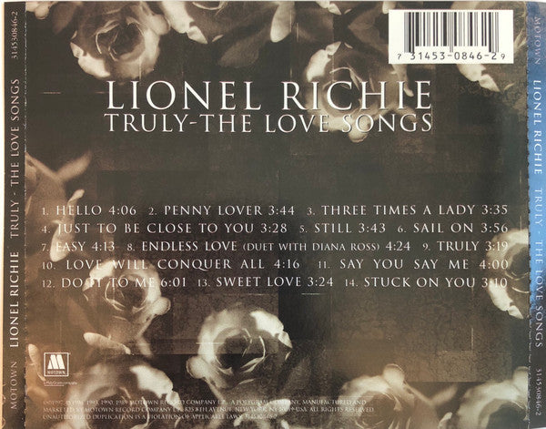 Lionel Richie : Truly - The Love Songs (CD, Comp, PMD)