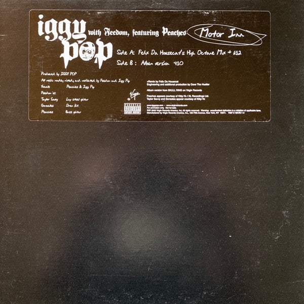 Iggy Pop With Feedom Featuring Peaches : Motor Inn (12", Promo)