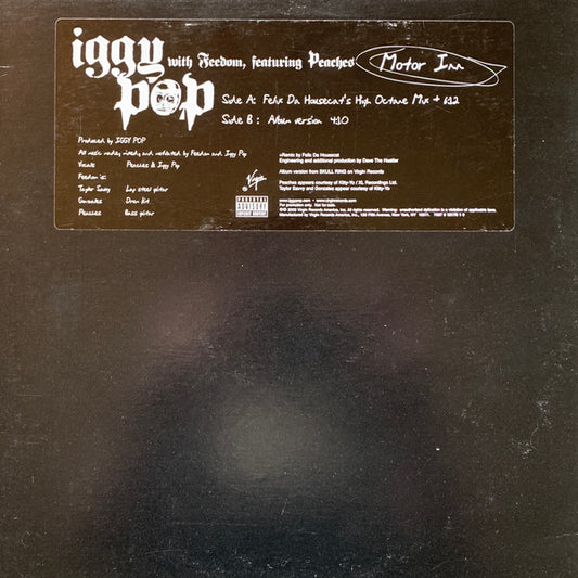 Iggy Pop With Feedom Featuring Peaches : Motor Inn (12", Promo)