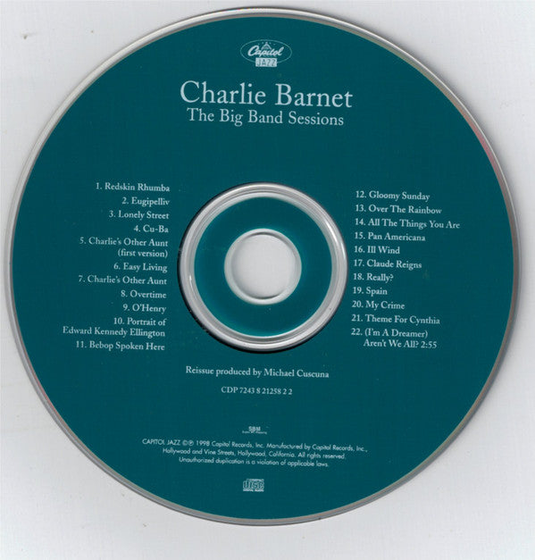 Charlie Barnet : The Capitol Big Band Sessions (CD, Comp, RE)