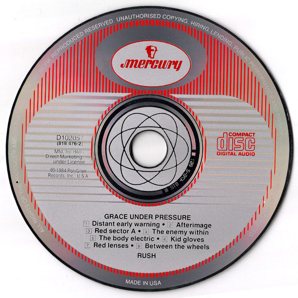 Rush : Grace Under Pressure (CD, Album, Club, RE)