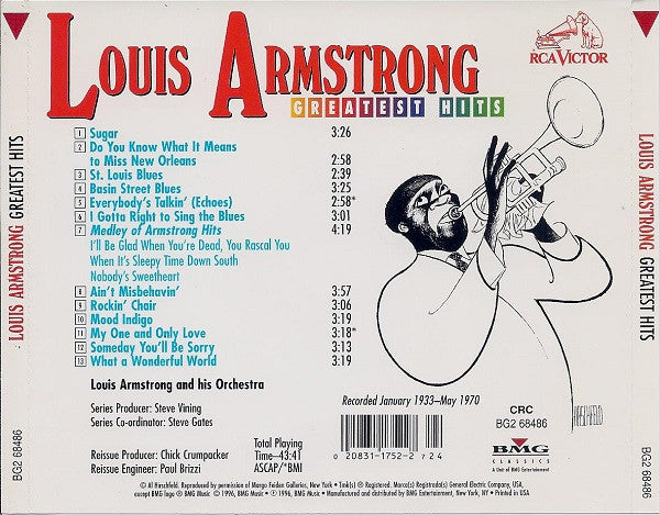 Louis Armstrong : Greatest Hits (CD, Comp, Club)
