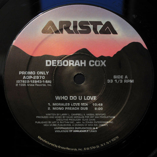 Deborah Cox : Who Do U Love (12", Promo)