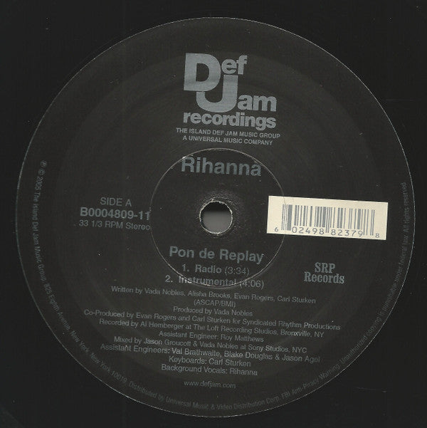Rihanna : Pon De Replay (12")