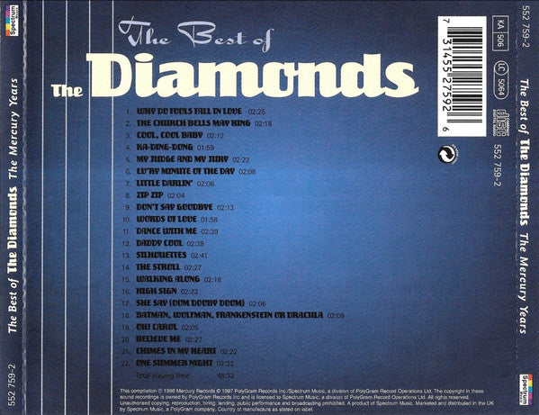 The Diamonds : The Best Of The Diamonds (CD, Comp, RE)