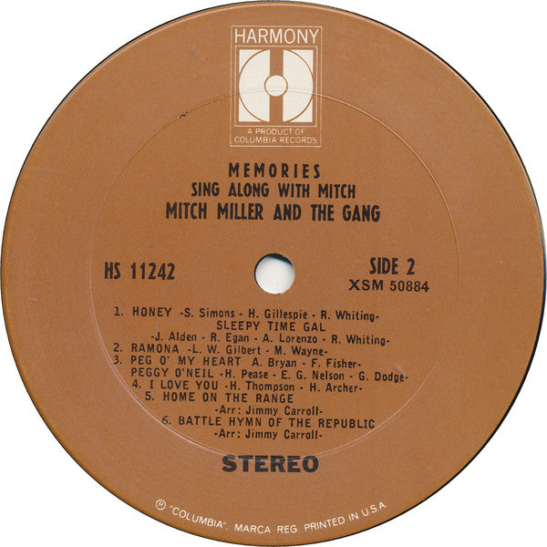 Mitch Miller And The Gang : Memories Sing Along With Mitch (LP, Album)