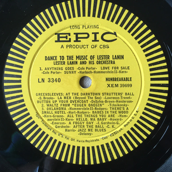 Lester Lanin And His Orchestra : Dance To The Music Of Lester Lanin (LP, Mono)