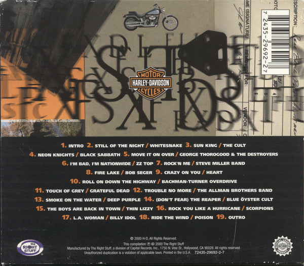 Various : Legendary Harley-Davidson Road Songs (CD, Comp)