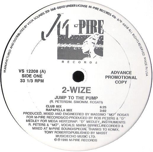 2-Wize : Jump To The Pump (12", Promo)