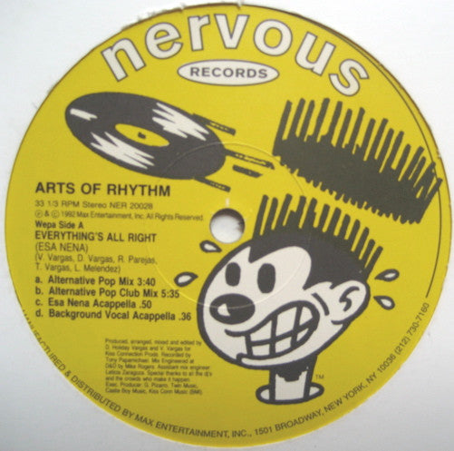 Arts Of Rhythm : Everything's All Right (Esa Nena) (12")