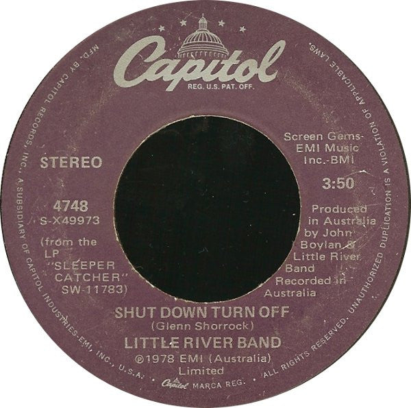 Little River Band : Lonesome Loser (7", Win)