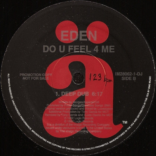 Eden : Do U Feel 4 Me (12", Promo)