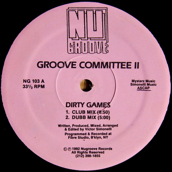 Groove Committee : Dirty Games (12")