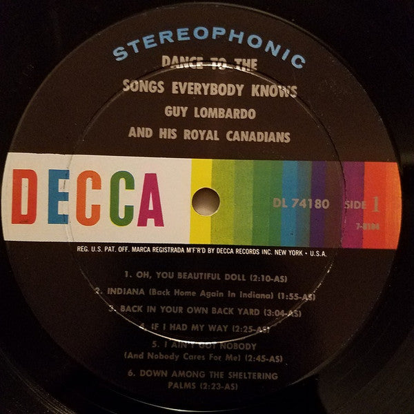 Guy Lombardo And His Royal Canadians : Dance To The Songs Everybody Knows (LP, Album)