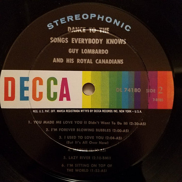 Guy Lombardo And His Royal Canadians : Dance To The Songs Everybody Knows (LP, Album)
