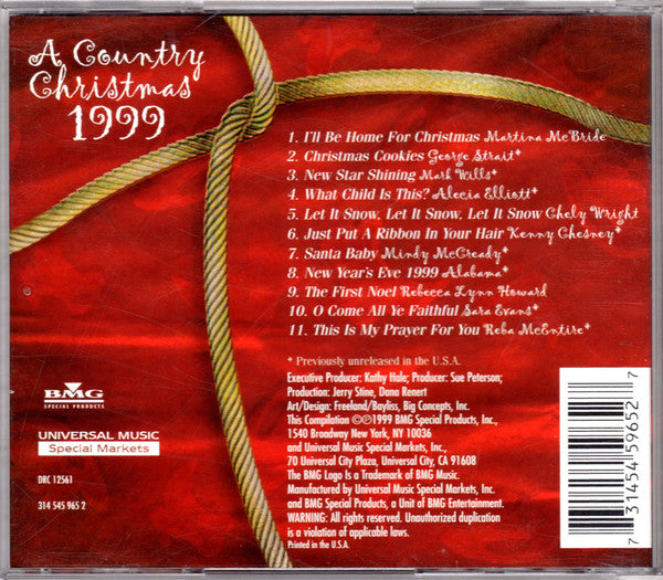 Various : A Country Christmas 1999 (CD, Album)