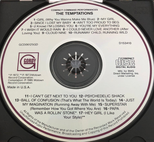 The Temptations : 17 Greatest Hits (CD, Comp, Club, RE)