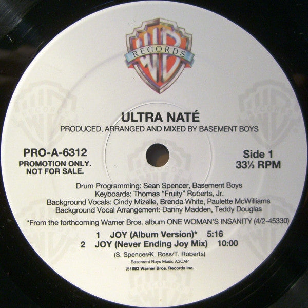 Ultra Naté : Joy (12", Promo)