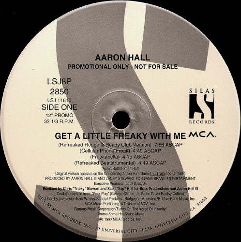 Aaron Hall : Get A Little Freaky With Me (12", Promo)