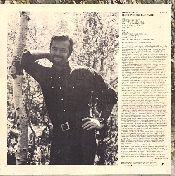 Robert Goulet : Bridge Over Troubled Water (LP, Album, Ter)