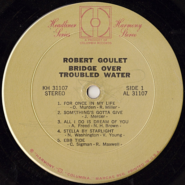 Robert Goulet : Bridge Over Troubled Water (LP, Album, Ter)