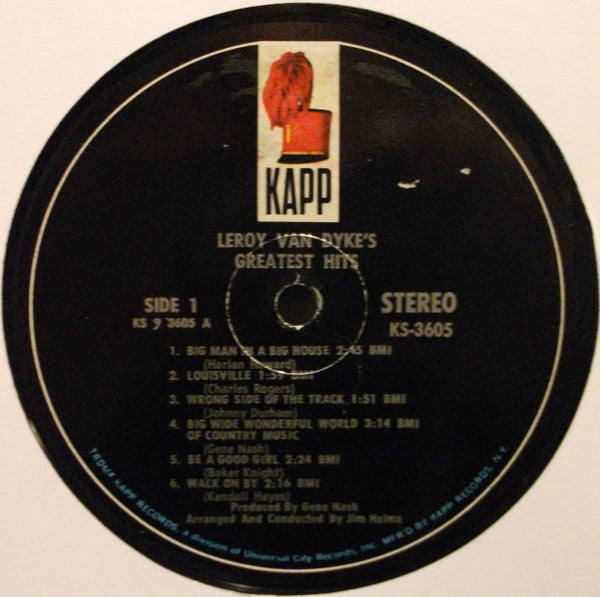 LeRoy Van Dyke : Leroy Van Dyke's Greatest Hits (LP, Comp)
