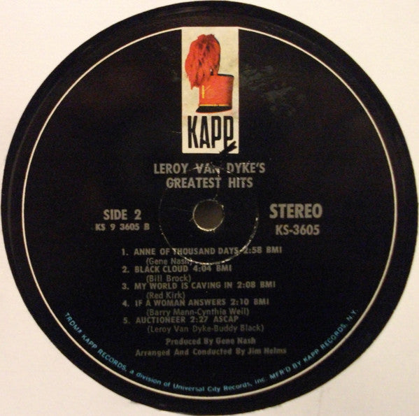LeRoy Van Dyke : Leroy Van Dyke's Greatest Hits (LP, Comp)
