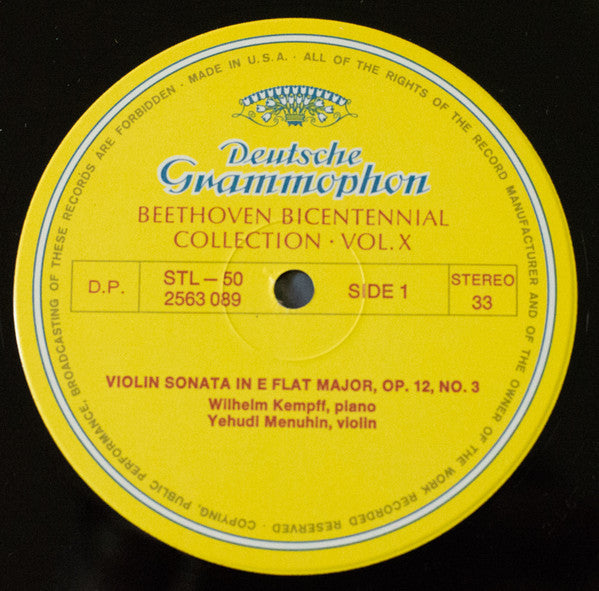 Ludwig Van Beethoven : Music For Violin And Cello Part One (5xLP, © P + Box, Comp, Box)