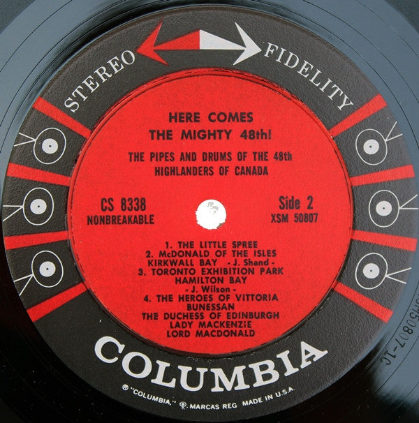 The 48th Highlanders Of Canada : Here Comes The Mighty 48th!  Twenty-Five Great Parade Favorites (LP)