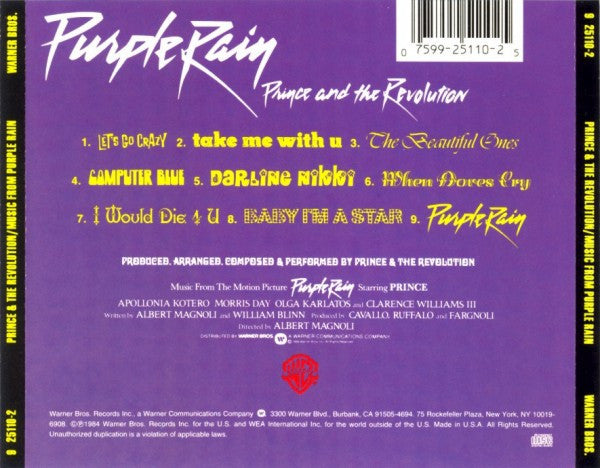 Prince And The Revolution : Purple Rain (CD, Album, RE, SRC)