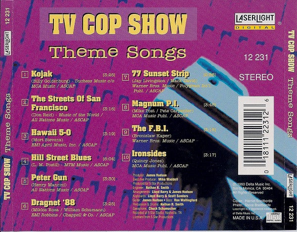 Various : TV Cop Show Theme Songs (CD, Comp)