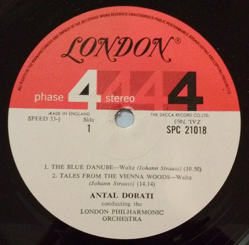 Johann Strauss Jr. - Antal Dorati, London Philharmonic Orchestra : Strauss Waltzes (LP, Album)