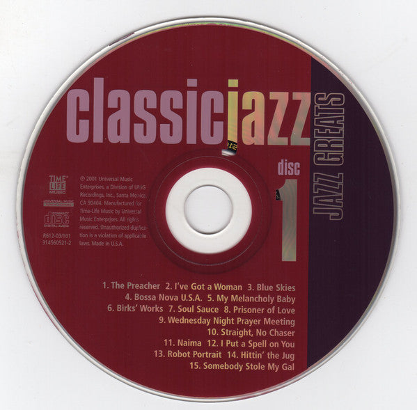 Various : Classic Jazz: Jazz Greats (2xCD, Comp)