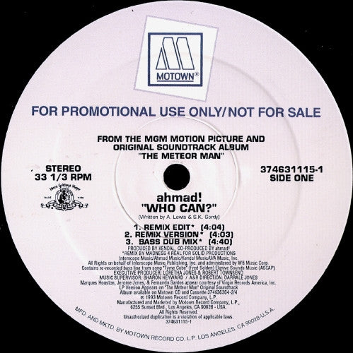 Ahmad (2) : Who Can? (12", Promo)