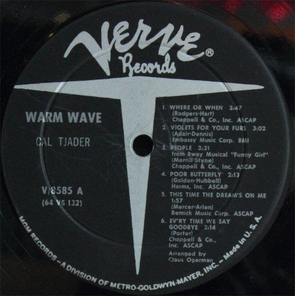 Cal Tjader : Warm Wave (LP, Album, Mono, Gat)