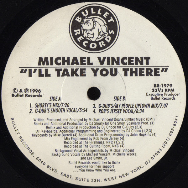 Michael Vincent : I'll Take You There (12")
