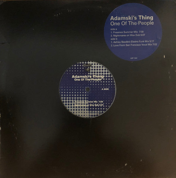 Adamski's Thing : One Of The People (12", Promo)