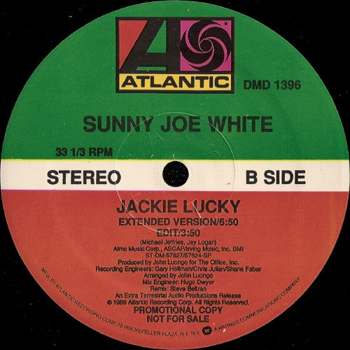Sunny Joe White : Jackie Lucky (12", Promo)